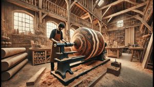 Turn a Giant Tree into a Beautiful Work of Art with Perfect Curves on a Wood Lathe ???