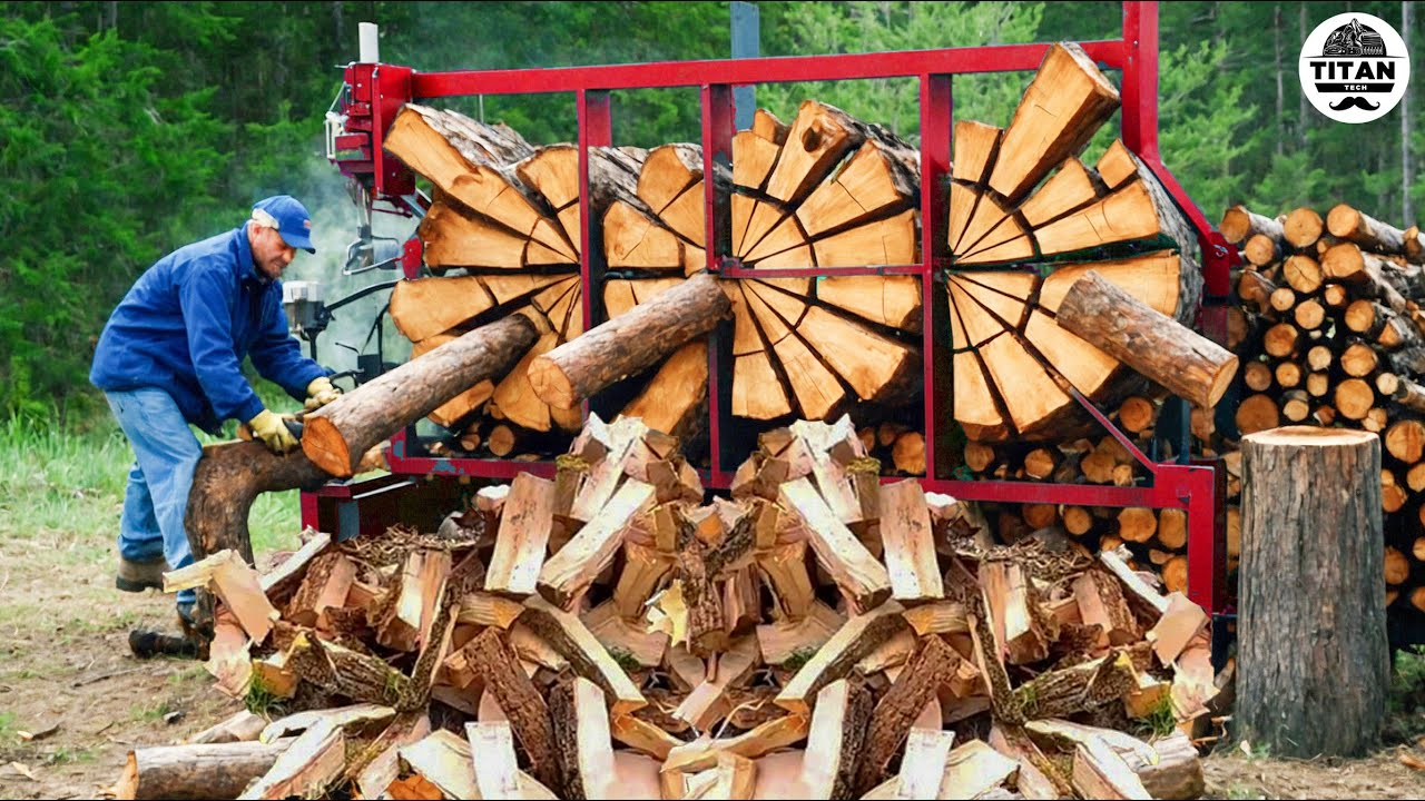 Fastest Automatic Firewood Processing Machine | Homemade Modern Wood ...
