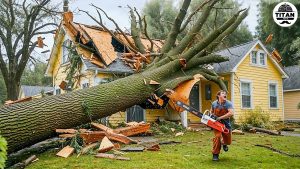 Dangerous Fastest Idiots Cutting Tree Fails Skill With Chainsaw | Tree Falling on Houses #2