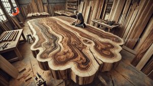 Sawing Big Wood, The World's Largest Sawmill And The Most Valuable Rare Trees, Making Wooden Tables