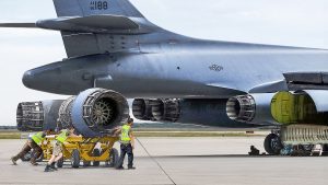 Changing Monstrously Powerful Engines of the Gigantic US B1 Lancer Bomber