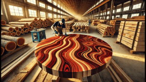 Artisan Crafts: Incredible Table Made From Big Trees!