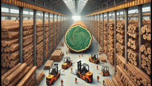 Super Large Wood Cutting: Admire the Spectacle of Falling Giant Trees!