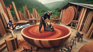 The Secret Behind Giant Wooden Tables: Discover The Wooden Table Production Process #304