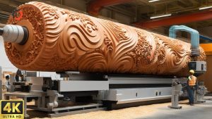 Inside the Woodturning Workshop | Giant Red Wood Handcrafted on Lathe into Stunning Masterpieces