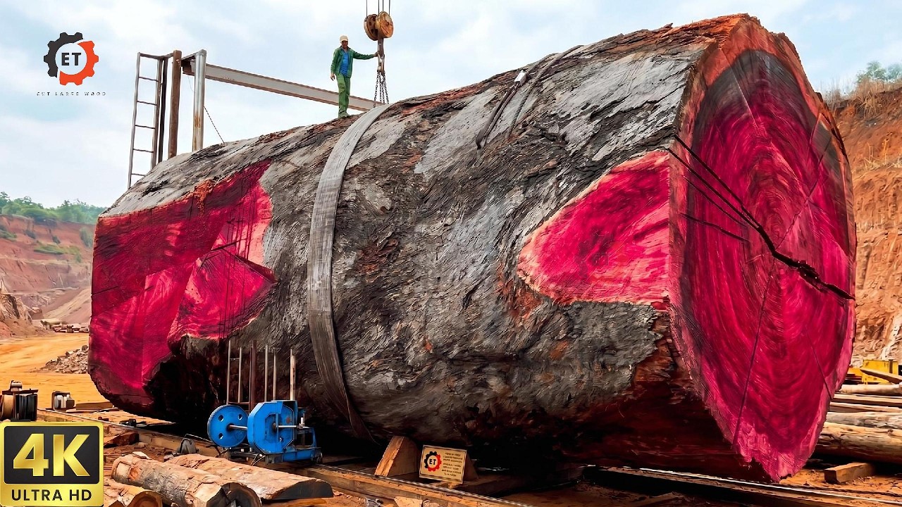 INSIDE a 1000-Year-Old Giant Tree | Dangerous Wood Cutting Reveals a Priceless Masterpiece