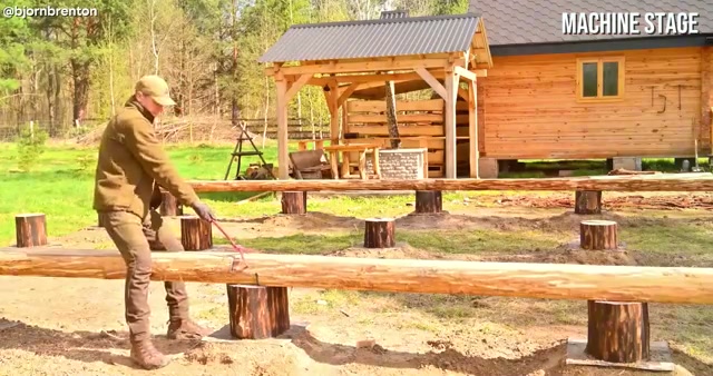 hand built log cabin real video frame 1