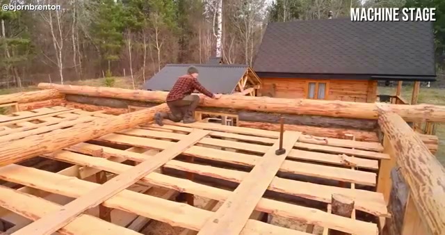 hand built log cabin real video frame 3