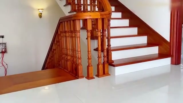 curved wooden staircase real video frame 4