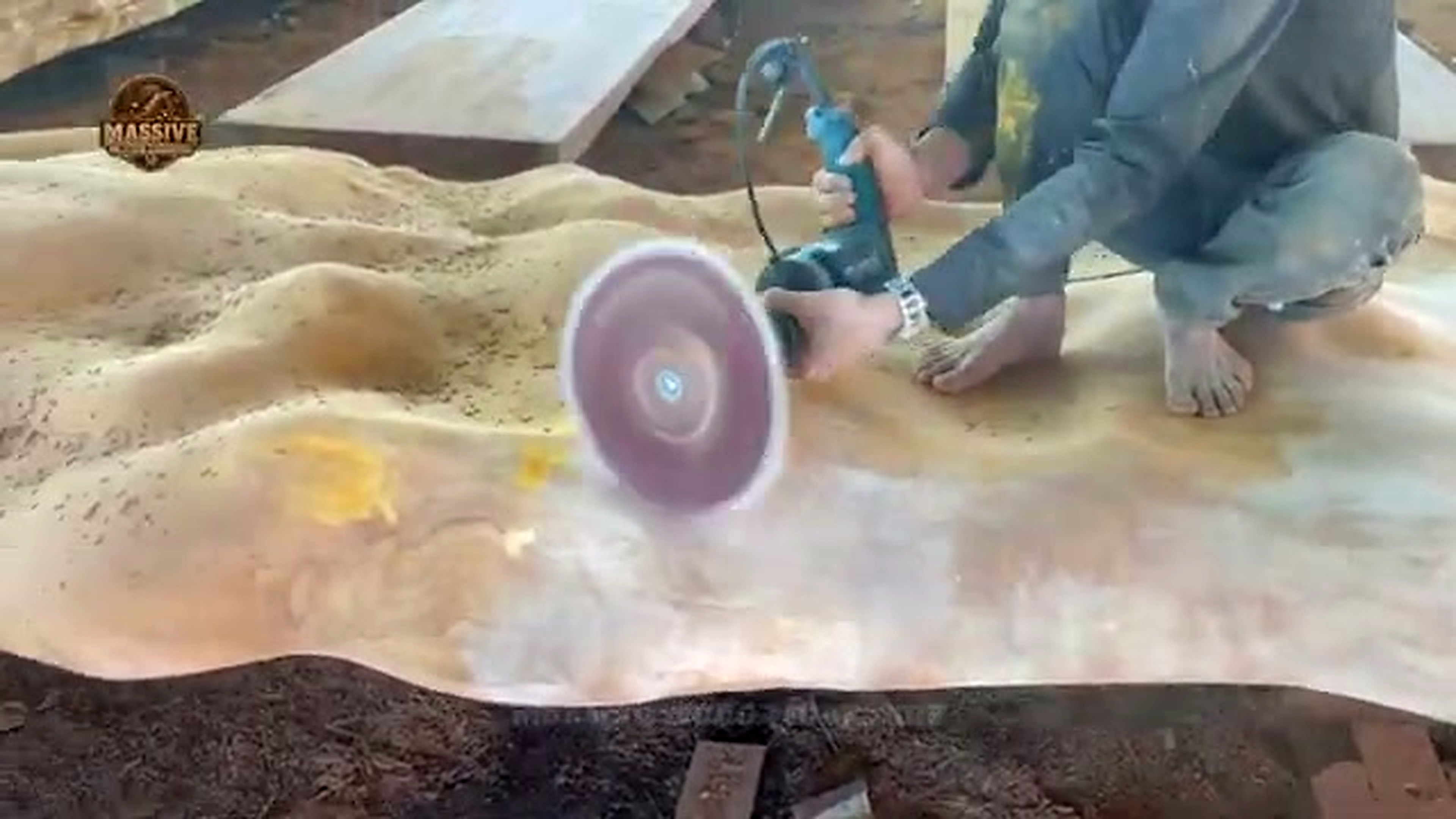 2000 year old tree entered sawmill opened face review frame
