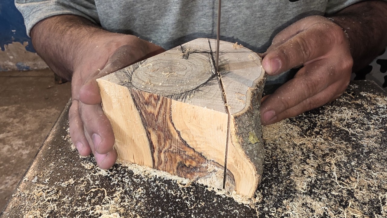 Olive wood pipe carving source video thumbnail