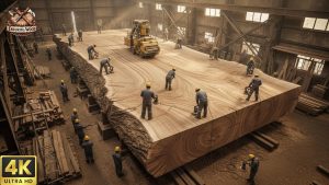 extreme giant wood processing massive machinery - YouTube original thumbnail