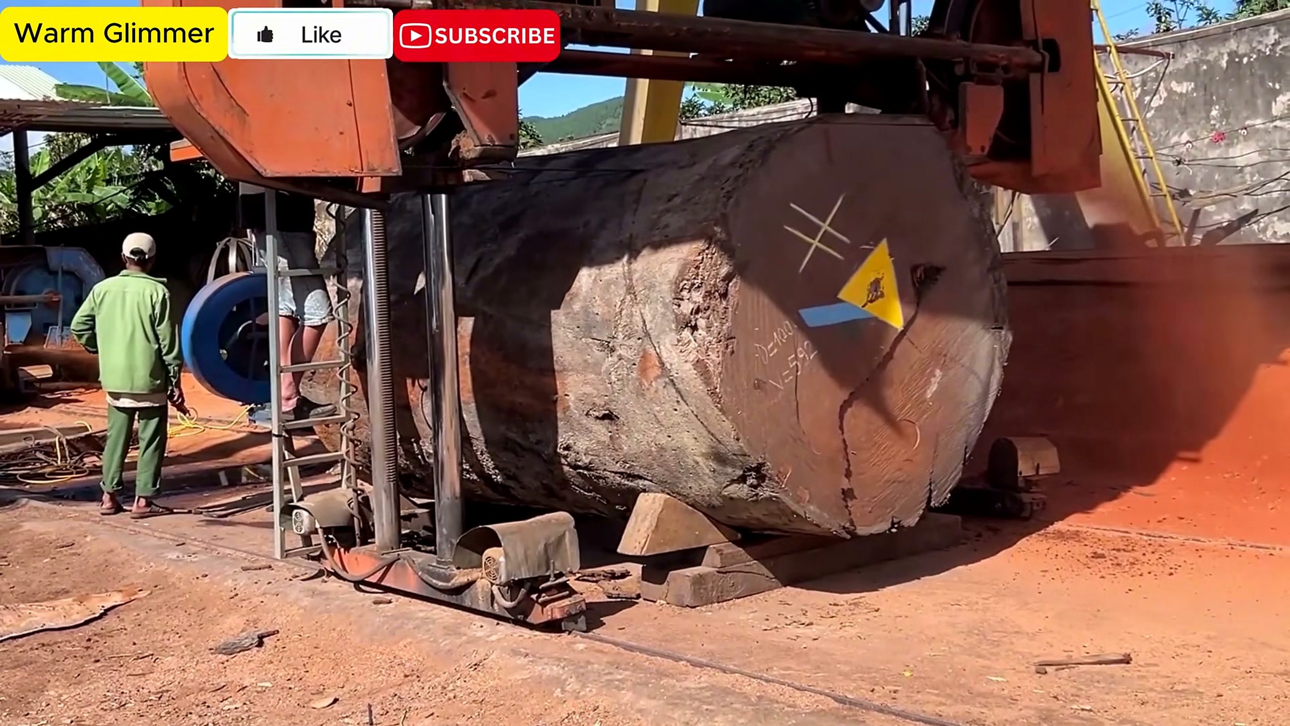 how transform 1000 year old log - main machine pass and operator control