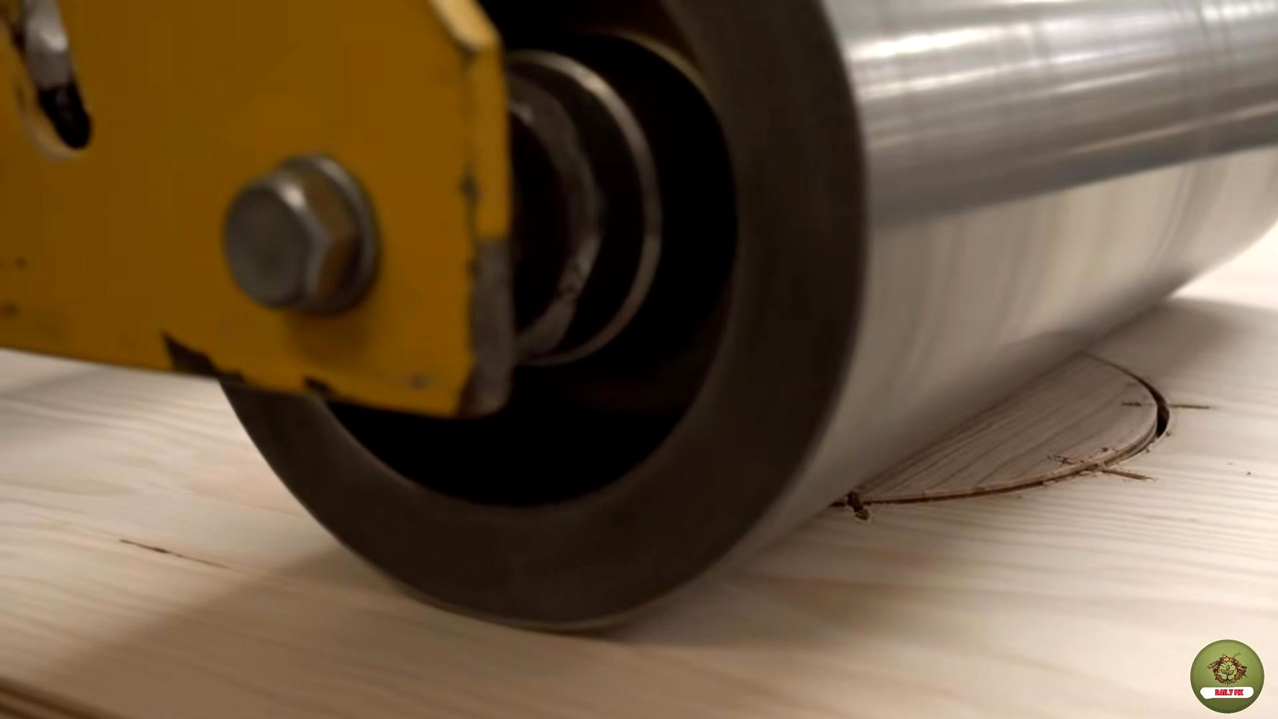 plywood from logs for cabinet panels - the setup stage where round-log material is prepared for sheet work