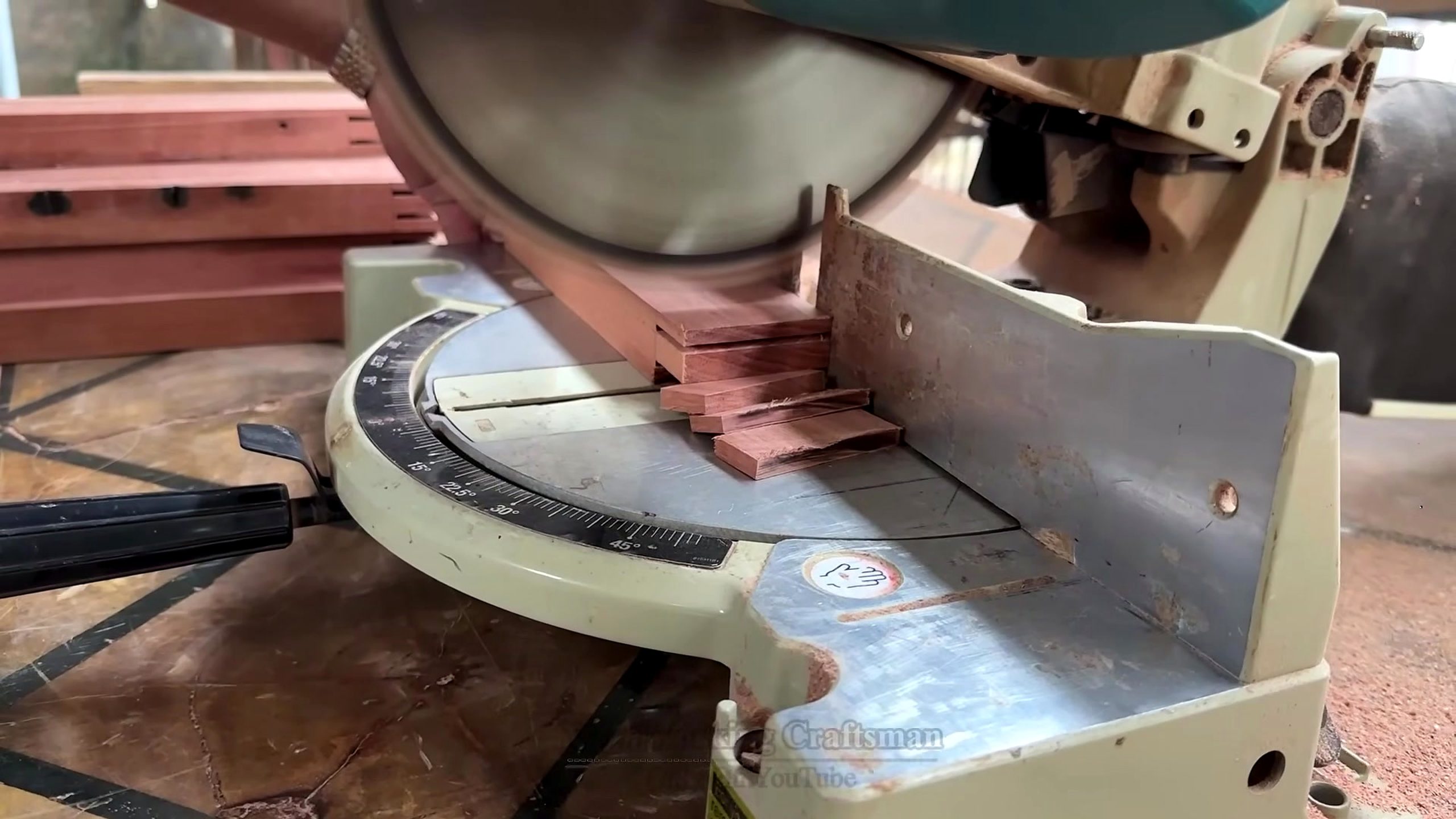 reviving old hard aged wood one - the setup or early workflow visible in the source video