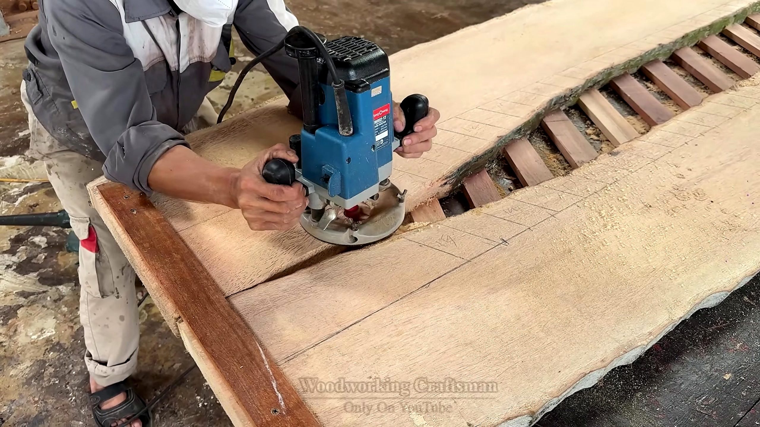 dead coconut palm wood furniture process main milling or shaping stage