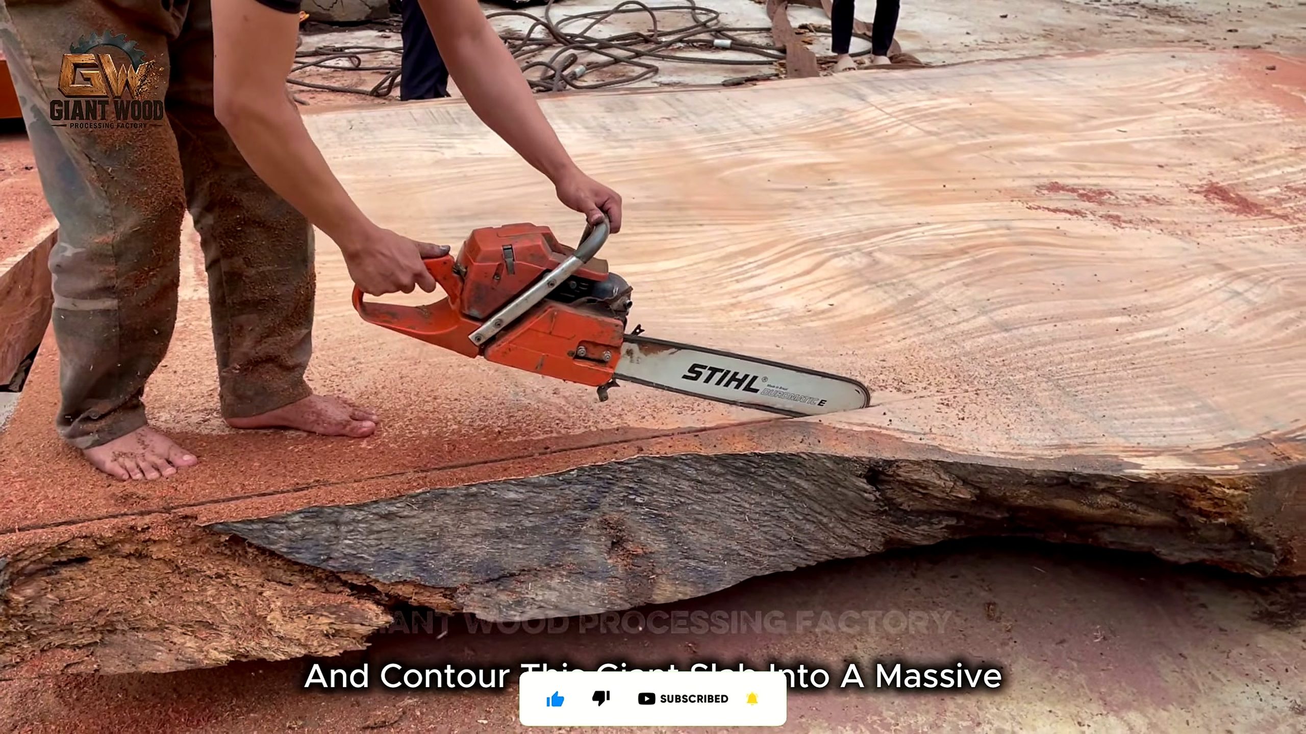 100k giant wooden table why are - the source video context before the main process is judged
