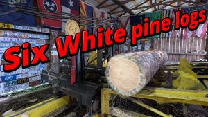 Sawing Six White Pine Logs 898 - YouTube original thumbnail