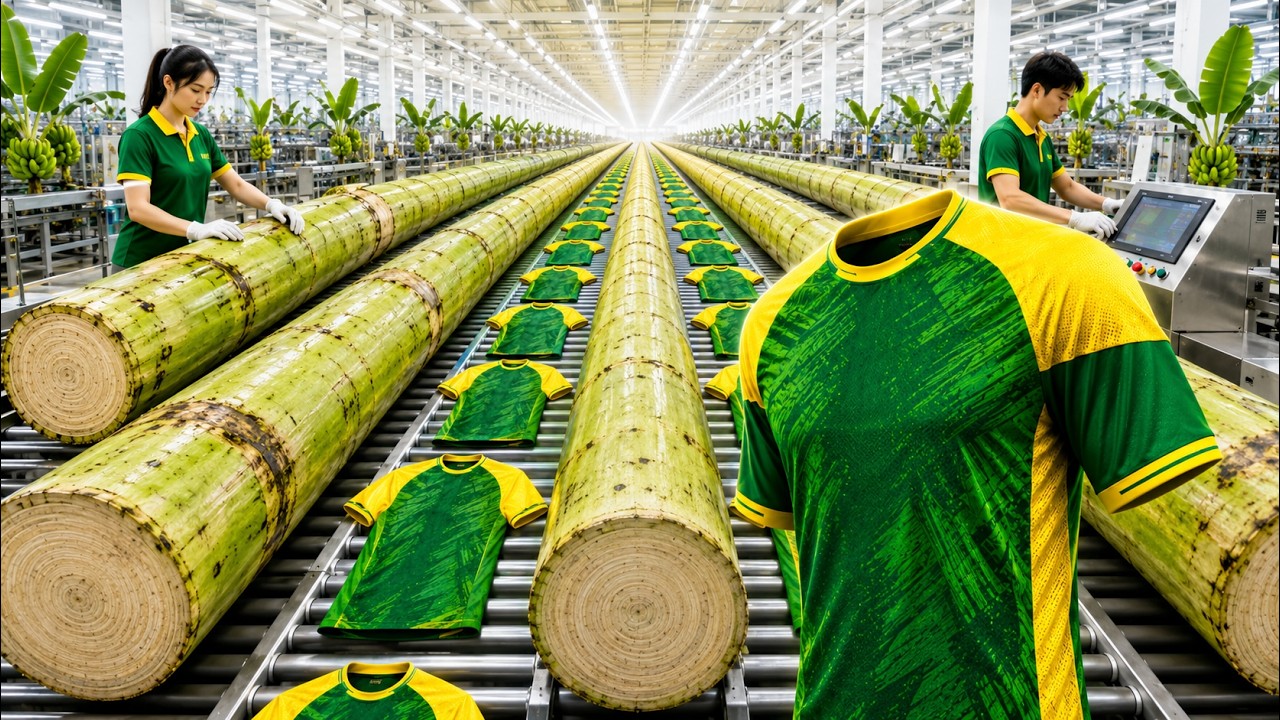 Inside Giant Banana Fiber Factory Banana - YouTube original thumbnail