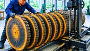 Chainsaw Log Segmented Wood Bowl Process - YouTube original thumbnail