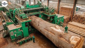 Super Mill Wood Processing Logs Become Boards - YouTube original thumbnail