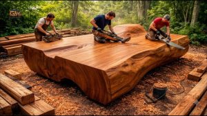 Precious Giant Timber Factory Cutting Process - YouTube original thumbnail