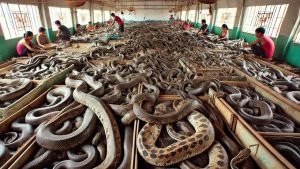 Chinese Farmers Raise And Process Millions Of Snakes This Way - YouTube original thumbnail