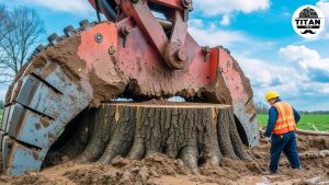 Extreme Dangerous Monster Stump Removal Excavator Amazing Fastest Wood Chipper Machines 25 - YouTube original thumbnail
