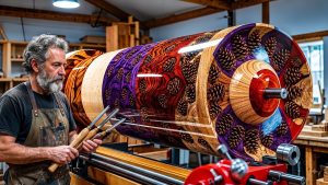 Colorful Strips Wood Becomes Artistic Masterpiece - YouTube original thumbnail