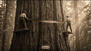 Before Chainsaws 300 Foot Trees Felled Brutal Precision - YouTube original thumbnail