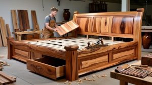 Impressive Bed Making Raw Wood Masterpiece - YouTube original thumbnail