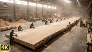 Inside Extreme Wood Processing Massive Logs - YouTube original thumbnail