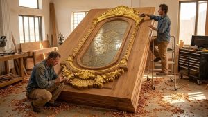 Giant Wooden Door Handcrafted Installation Process - YouTube original thumbnail