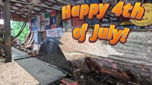 Happy 4Th July Sawing Big Red Oak Log - YouTube original thumbnail