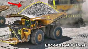 The Largest Trucks Carrying Loads Exceeding 400 Tonnes Small Excavators Load Trucks And Bulldozer - YouTube original thumbnail