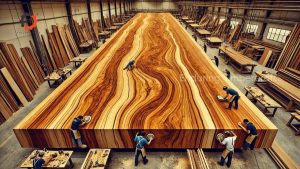 Fastest Processing Technique Technique For Cutting Wood Into A Luxurious Dining Table - YouTube original thumbnail