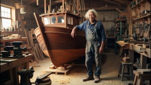 A 70 Year Old Craftsmans Masterpiece A Solid Oak Boat For Year End Adventures Woodworking Art - YouTube original thumbnail