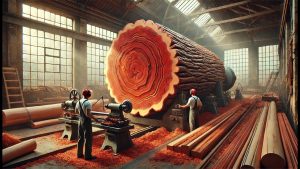 Work Wooden Lathe Art Woodturning Process Carving A Giant Redwood Tree In The Factory - YouTube original thumbnail