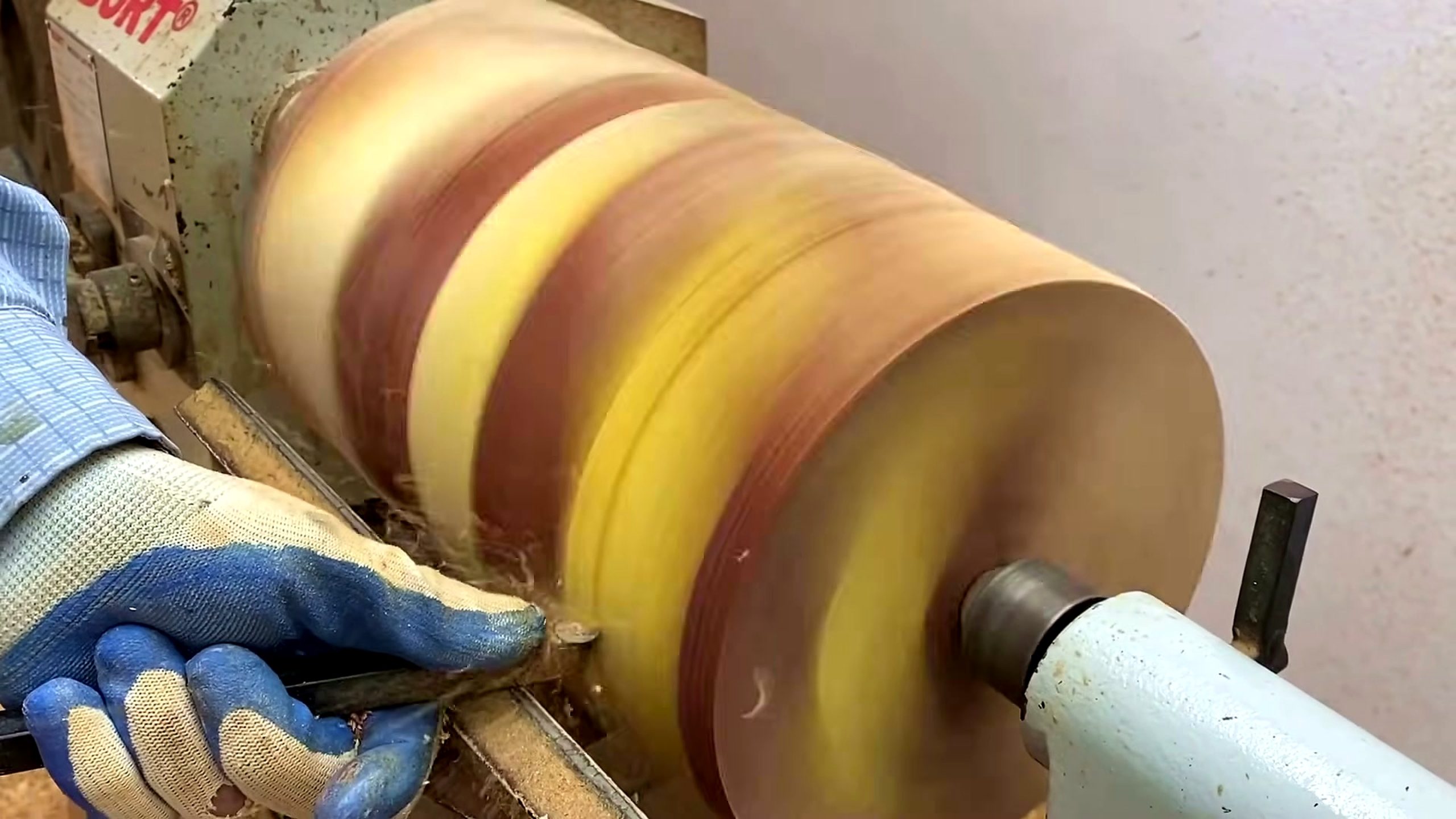 carpenter showed ingenious invention turning wood - a detail-check moment that helps readers inspect the process