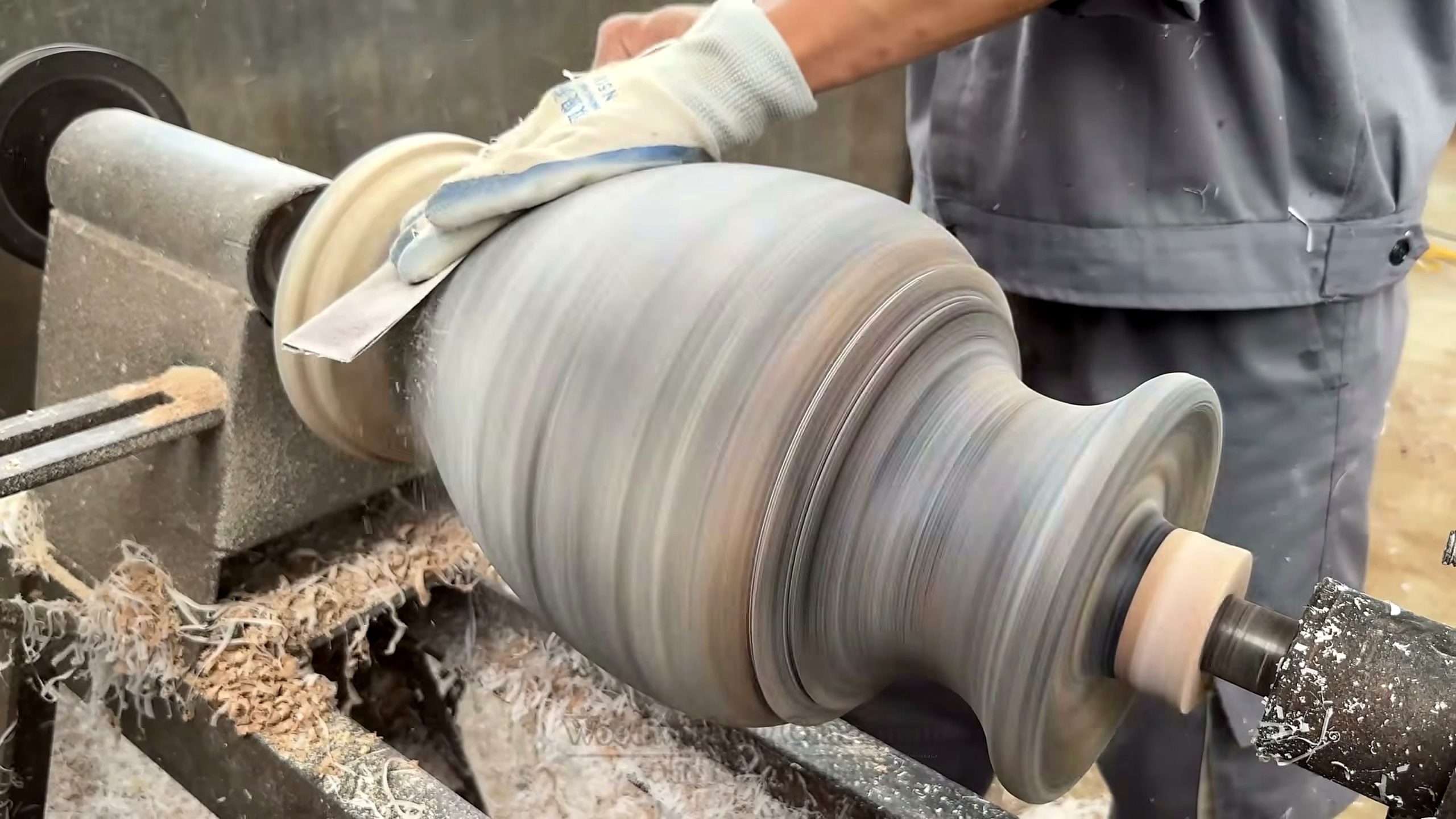colorful strips wood becomes artistic masterpiece - the later review stage where the result can be evaluated