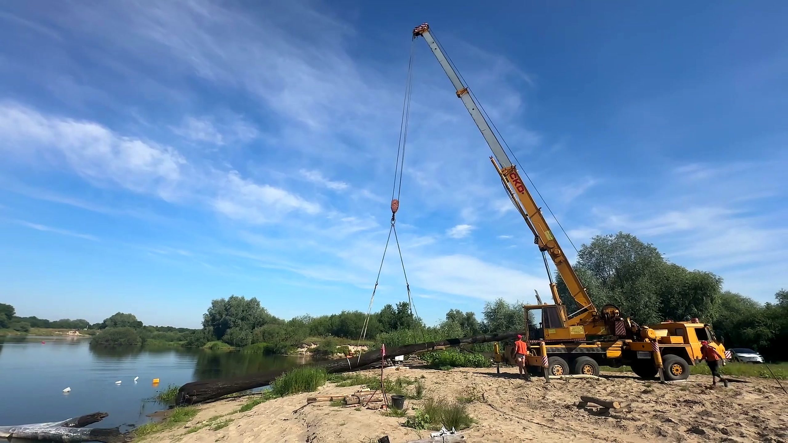 destroyed our crane for river treasure - a detail-check moment that helps readers inspect the process