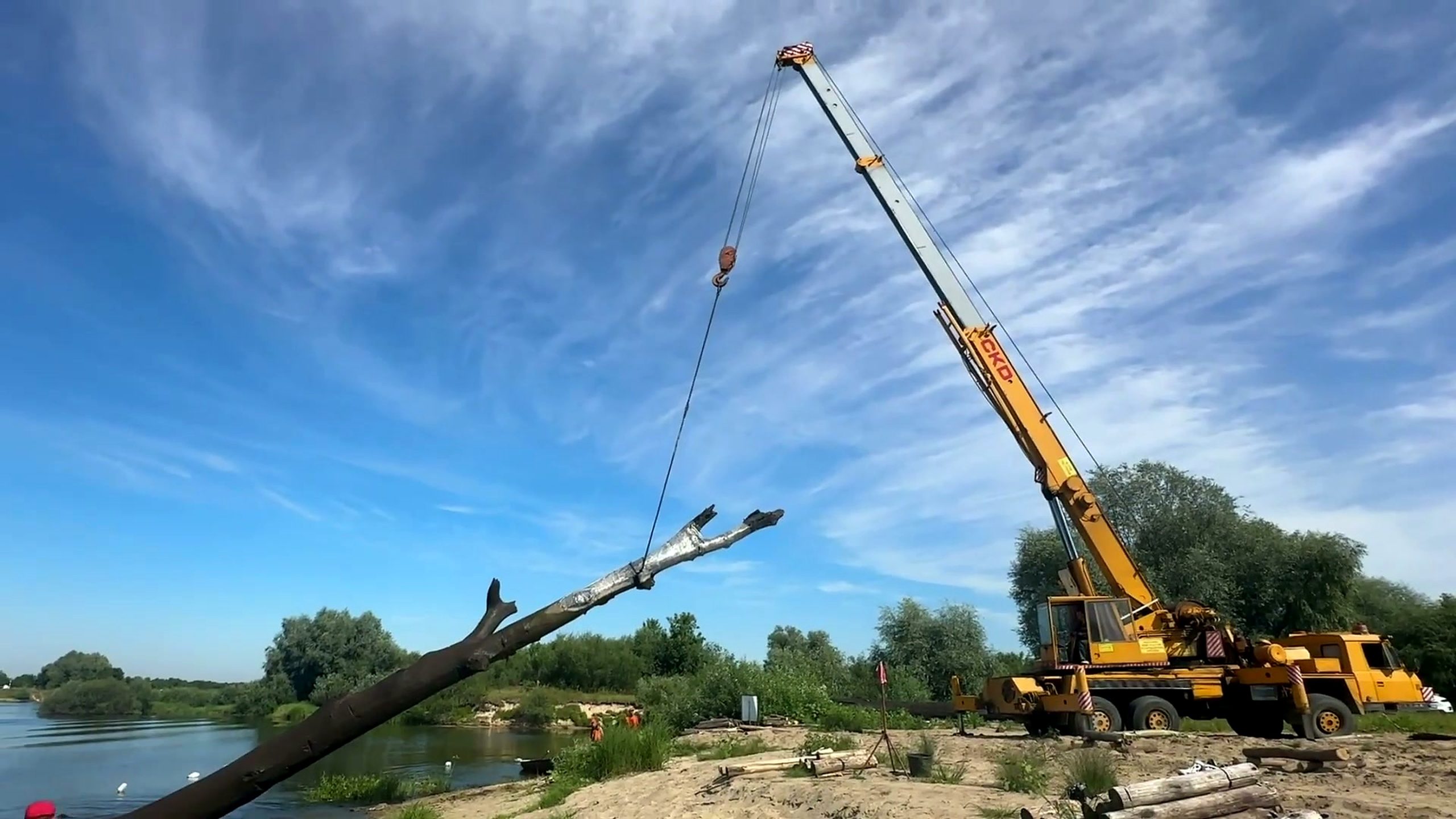 destroyed our crane for river treasure - the later review stage where the result can be evaluated