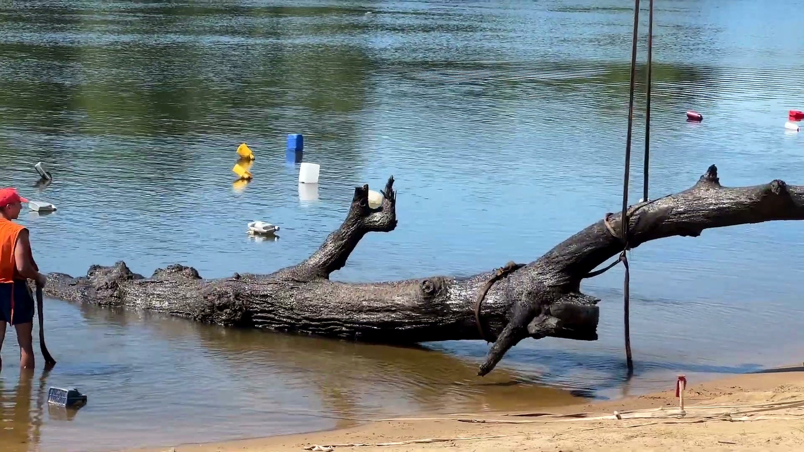destroyed our crane for river treasure - the setup or early workflow visible in the source video