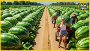 How Farmers Harvest Millions Of Tons Of Watermelon An Incredible Journey From Field To Packaging - YouTube original thumbnail