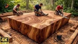 The Journey Of An Ancient Giant From 1000 Year Old Tree To One Of A Kind Luxury Table - YouTube original thumbnail