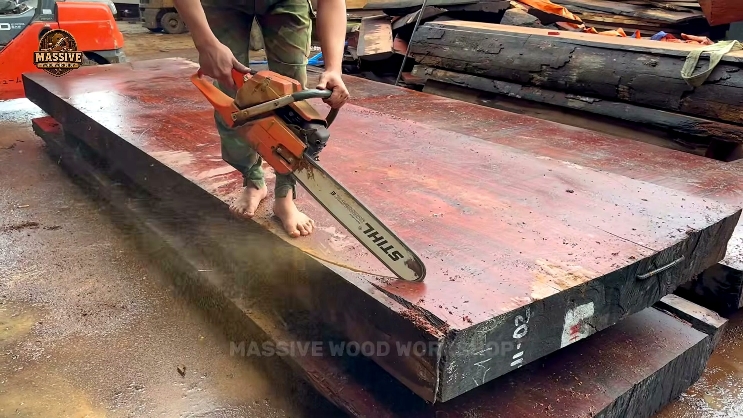 giant timber - the setup or early workflow visible in the source video