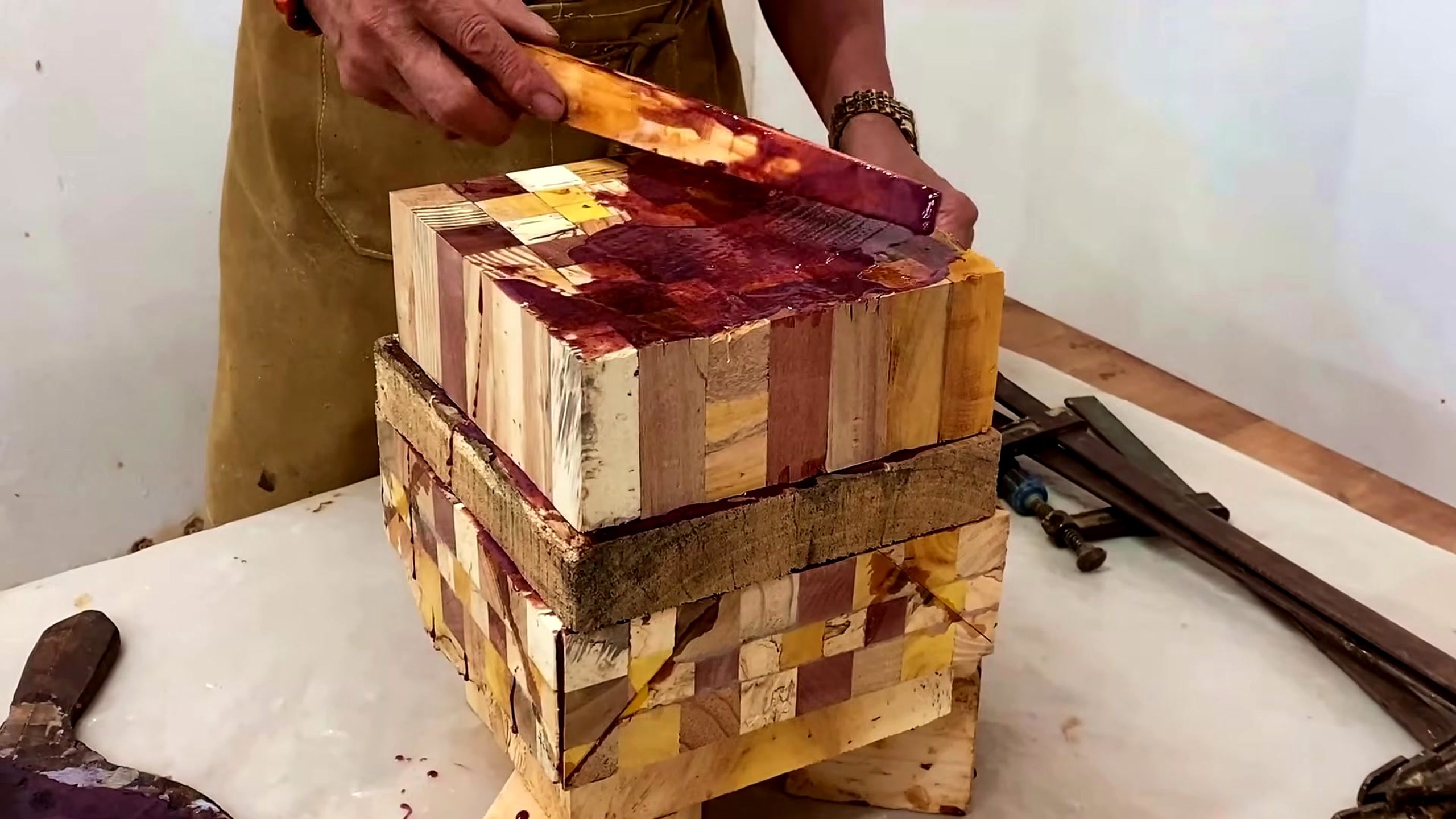 woodworking joining techniques source context from Factory Wood Sawmill video