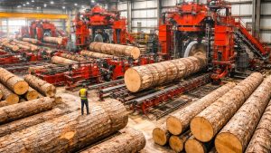 Inside The Largest Wood Sawmill Factory How Plywood Is Made From Logs To Table Full Process 3 - YouTube original thumbnail