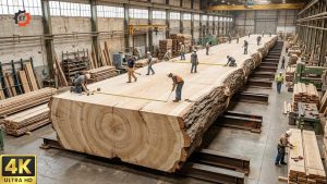 Inside Extreme Wood Processing Giant Logs And Heavy Machinery - YouTube original thumbnail