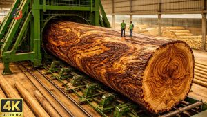 85 Minutes Of Satisfying Woodworking Giant Logs Heavy Machines Skilled Workers Creating Tables - YouTube original thumbnail